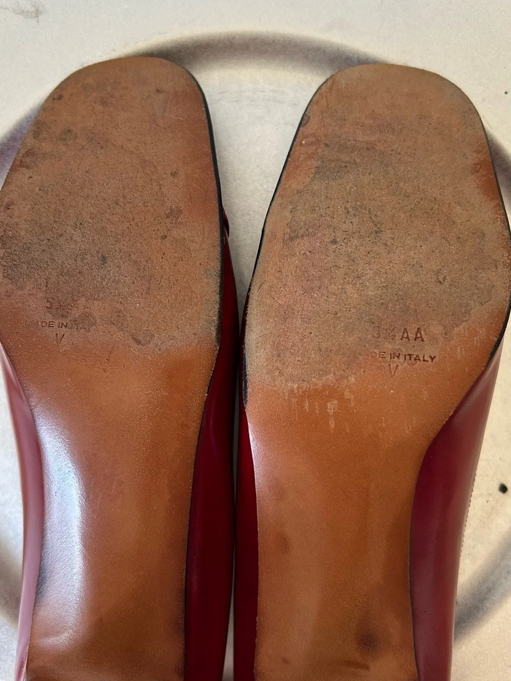 Amalfi Red Leather Mid-Heel Loafers with Gold-Tone Bit
